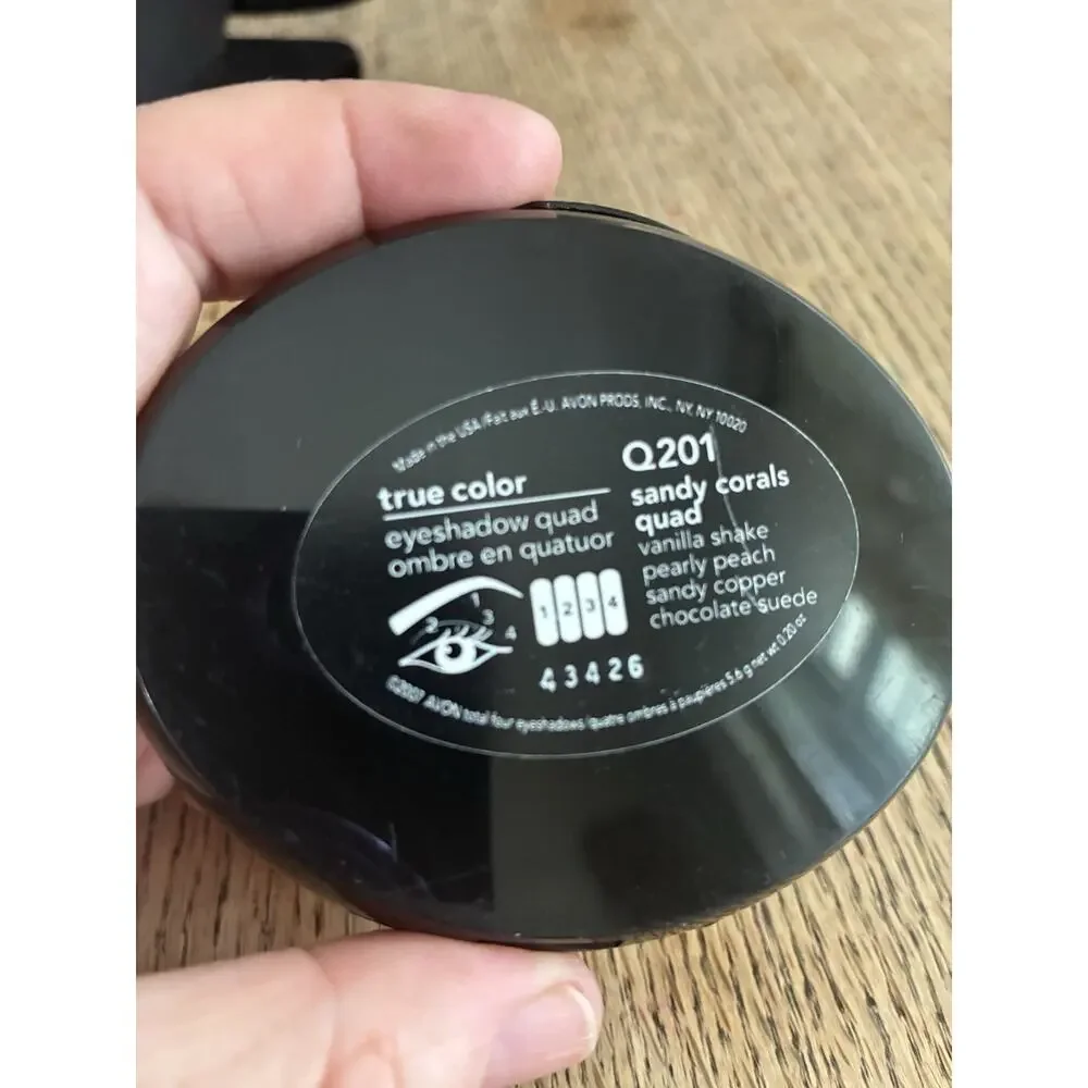Avon True Color Eyeshadow Quad Sandy Corals Quad Q201 New No Box Eye Shadow